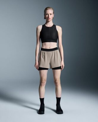 Femme 3&Prime; Performance 2/1 Shorts Cendre | Noir